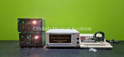 Mixed Lot Including 2 x RB CLS 150-2 Light Source Units (Both Power Up), 1 x Edwards Lifesciences Baxter Vigilance Monitor (Powers Up and Damaged Case - See Photos) and 1 x EMS Therasonic 1032 Therapy Unit (No Power)