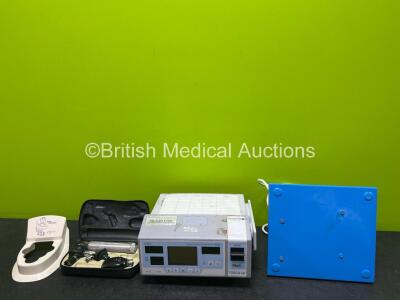 Mixed Lot Including 1 x Stryker 4126-130 Battery Transfer Shield, 1 x Welch Allyn Otoscope / Ophthalmoscope in Case, 1 x Masimo Tosca 500 Radiometer (Damage to Casing - See Photos) and 1 x Unknown Unit