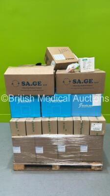 Pallet of Consumables Including AC 150 Scissor Tubing Clamps, StatLock Stabilization Devices and Dynasthetics Vapor Clean Filters (Majority Out of Date)