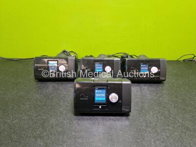 4 x ResMed Airsense 10 Autoset CPAP Units (All Power Up) with 4 x Power Supplies *SN 23212820044 / 23222520309 / 23222500630 / 23211965921*