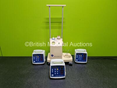 Mixed Lot Including 3 x Criticare 506N3 Comfort Cuff Vital Signs Monitors (All Power Up) and 1 x Therapy Equipment Suction Unit