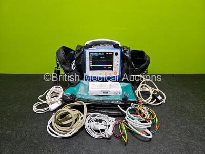 Zoll X Series Monitor/Defibrillator Application Version 02.34.05.00 (Powers Up) in Case Including ECG, SPO2, NIBP, CO2 and Printer Options with 2 x Sure Power II Li-Ion Batteries ,1 x Ref 8300-0803-12 4 Lead ECG Lead, 1 x Ref 8300-0804-12 6 Lead ECG Lead,