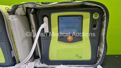 2 x Zoll AEDPro Defibrillators (Both Power Up) in Carry Cases with 2 x 3 Lead ECG Leads, 4 x Li-ion Batteries, 3 x Electrodes (2 x Expired) and 2 x Skintact ECG Electrodes *Both Expiry Date 2025* - 4