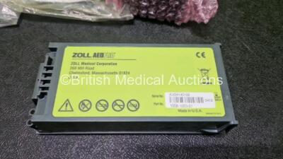 2 x Zoll AEDPro Defibrillators (Both Power Up) in Carry Cases with 2 x 3 Lead ECG Leads, 4 x Li-ion Batteries, 3 x Electrodes (2 x Expired) and 2 x Skintact ECG Electrodes *Both Expiry Date 2025* - 9