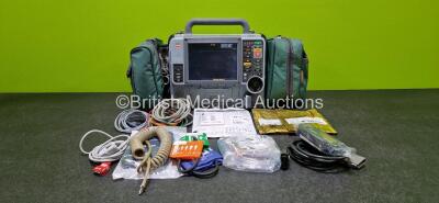 Physio-Control Lifepak 15 Monitor / Defibrillator *Mfd 2010* Ref 99577-000656, P/N - V15-2-001003 Including Auxiliary, Pacer, SpO2, C02, NIBP, ECG and Printer Options with 4 Lead ECG Lead, 6 Lead ECG Lead, Paddle Lead with Test Load, SpO2 Cable, NIBP Hose