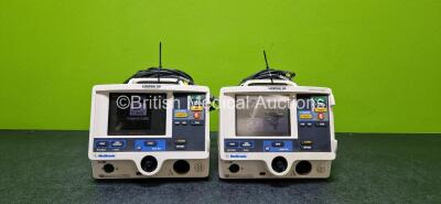 Job Lot Including 2 x Medtronic Lifepak 20 Defibrillator / Monitors (Both Power Up, Both Damaged Cases and Both Missing Cases - See Photos) Including ECG and Printer Options with 2 x Li-ion Batteries, 2 x Paddle Leads and 2 x 3 Lead ECG Lead *SN 32926661 