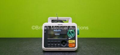 Philips Efficia DFM100 Defibrillator *Mfd 2018* Including Pacer, ECG and Printer Options Release Rev 2.0 with 1 x Paddle Lead and 1 x 3 Lead ECG Lead (Powers Up) *SN CN32619317*