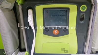 2 x Zoll AEDPro Defibrillators (Both Power Up) in Carry Cases with 2 x 3 Lead ECG Leads, 4 x Li-ion Batteries and 3 x Electrodes *All in Date* - 3