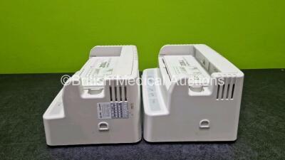 2 x Zoll SurePower Single Bay Chargers (Both Power Up) with 2 x Zoll SurePower Battery Packs *Lithium Batteries* and 2 x Power Cords - 6