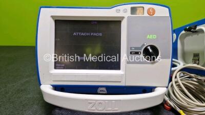 2 x Zoll R Series Plus Defibrillators / Monitors (Both Power Up) Including ECG and Printer Options with 2 x 3 Lead ECG Leads, 2 x Paddle Leads, 2 x Power Cords and 2 x Lithium Ion Rechargeable Batteries *SN AF13B027387 / AF12F023122* - 3