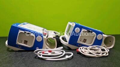 2 x Zoll R Series Plus Defibrillators / Monitors (Both Power Up) Including ECG and Printer Options with 2 x 3 Lead ECG Leads, 2 x Paddle Leads, 2 x Power Cords and 2 x Lithium Ion Rechargeable Batteries *SN AF13B027387 / AF12F023122* - 8