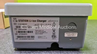 Job Lot Including 1 x Physio Control Ref 11141-000107 Mobile Li-ion Charger with 2 x Lithium Rechargeable Batteries (Powers Up) and 1 x Lifepak 15 Power Adapter Ref 11140-000074 *Like New in Box* - 7