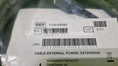 11 x Physio Control Cable-External Power Extension Cables Ref 11140-000080 - 5