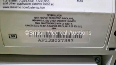 2 x Zoll R Series Plus Defibrillators / Monitors (Both Power Up) Including ECG and Printer Options with 2 x 3 Lead ECG Leads (Both Damaged Casings - See Photos), 2 x Paddle Leads, 2 x Power Cords and 2 x Lithium Ion Rechargeable Batteries *SN AF13B027383 - 12