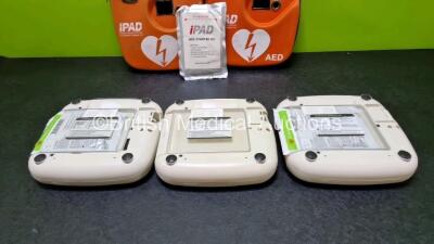 3 x CU Medical Systems Inc iPAD Intelligent Public Access Defibrillators in 2 x Carry Cases (All Power Up) with 1 x iPAD AED Starter Kit, 1 x LiMnO2 Battery and 2 x CU Medical Defibrillation Pads (Both Expired) *SN G1J43C148 / G1J45D0541 / G1M33R0121* - 9