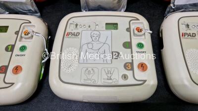 3 x CU Medical Systems Inc iPAD Intelligent Public Access Defibrillators in 3 x Carry Cases (All Power Up with Stock Battery - Stock Battery Not Included) with 3 x iPAD AED Starter Kits and 3 x CU Medical Defibrillation Pads (All Expired) *SN G1M10F0491 / - 4