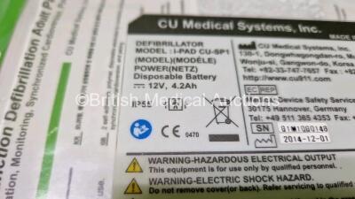 3 x CU Medical Systems Inc iPAD Intelligent Public Access Defibrillators in 3 x Carry Cases (All Power Up with Stock Battery - Stock Battery Not Included) with 1 x LiMnO2 Battery *Flat*, 3 x iPAD AED Starter Kits and 3 x CU Medical Defibrillation Pads (Al - 11