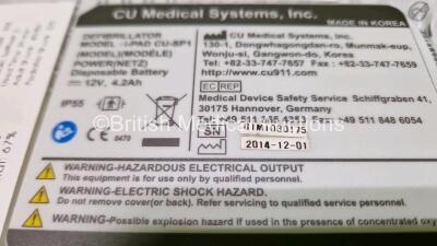 3 x CU Medical Systems Inc iPAD Intelligent Public Access Defibrillators in 3 x Carry Cases (All Power Up) with 1 x LiMnO2 Battery, 3 x iPAD AED Starter Kits and 3 x CU Medical Defibrillation Pads (All Expired) *SN G1L42O0294 / G1M10G0175 / G1M110F0471* - 10