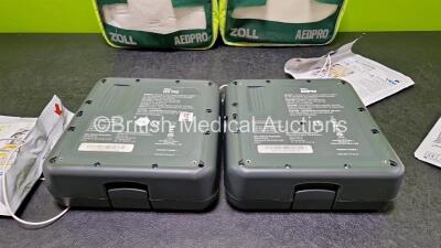 2 x Zoll AEDPro Defibrillators (Both Power Up) in Carry Cases with 2 x 3 Lead ECG Leads, 3 x Zoll Electrodes *All Expired*, 1 x ECG Electrode *Expired* and 2 x LiMnO2 Batteries *SN AA06B002039 / AA10C016878* - 11