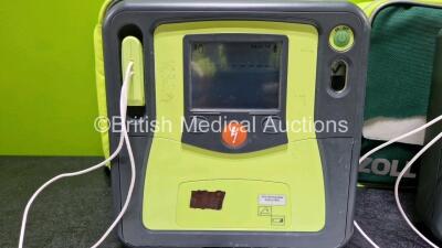 2 x Zoll AEDPro Defibrillators (Both Power Up) in Carry Cases with 2 x 3 Lead ECG Leads, 4 x Zoll Electrodes *2 x Expired* and 2 x LiMnO2 Batteries *SN AA14J033892 / AA09C013174* - 3