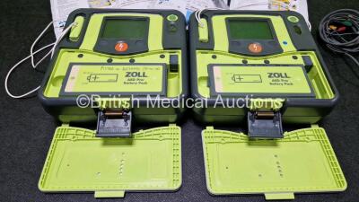 2 x Zoll AEDPro Defibrillators (Both Power Up) in Carry Cases with 2 x 3 Lead ECG Leads, 4 x Zoll Electrodes *2 x Expired* and 2 x LiMnO2 Batteries *SN AA14J033892 / AA09C013174* - 8