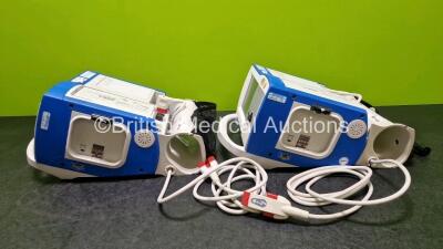 2 x Zoll R Series Plus Defibrillators / Monitors (Both Power Up) Including ECG and Printer Options with 2 x 3 Lead ECG Leads, 2 x Paddle Leads and 2 x Lithium Ion Rechargeable Batteries *SN AF13B027398 / AF13B027374* - 8