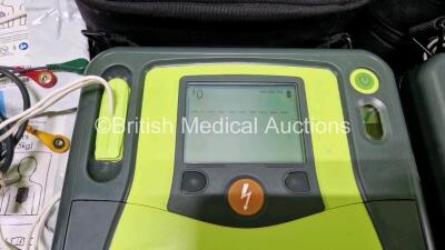 2 x Zoll AEDPro Defibrillators (Both Power Up) in Carry Cases with 2 x 3 Lead ECG Leads, 4 x Zoll Electrodes *3 x Expired*, 1 x Ambu BlueSensor P ECG Electrode *Expired* and 2 x LiMnO2 Batteries *SN AA14H033214 / AA14H033182* - 3