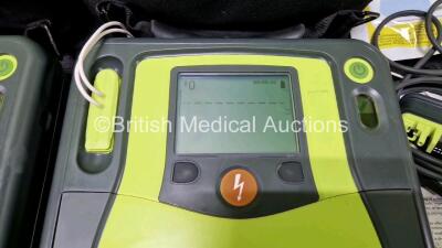 2 x Zoll AEDPro Defibrillators (Both Power Up) in Carry Cases with 2 x 3 Lead ECG Leads, 4 x Zoll Electrodes *3 x Expired*, 1 x Ambu BlueSensor P ECG Electrode *Expired* and 2 x LiMnO2 Batteries *SN AA14H033214 / AA14H033182* - 4