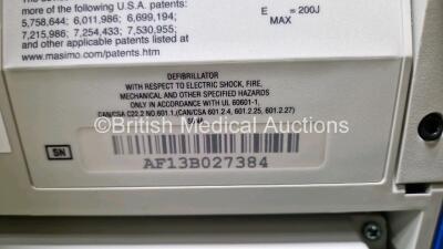 Zoll R Series Plus Defibrillator / Monitor (Powers Up) Including ECG and Printer Options with 3 Lead ECG Lead, Paddle Lead, Power Cord and Lithium Ion Rechargeable Battery *SN AF13B027384* - 9