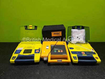 Job Lot Including 1 x Cardiac Science Powerheart AED G3 Automated External Defibrillator, Cardiac Science Powerheart AED Pro Automated External Defibrillator and 1 x Physio Control Lifepak 500 Defibrillator in Case (All Untested Due to No Power Supply)