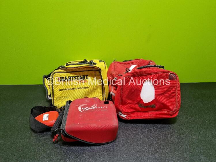 Job Lot Including 7 x Laerdal Defibrillator Cases and 1 x Heartstream Defibrillator Case