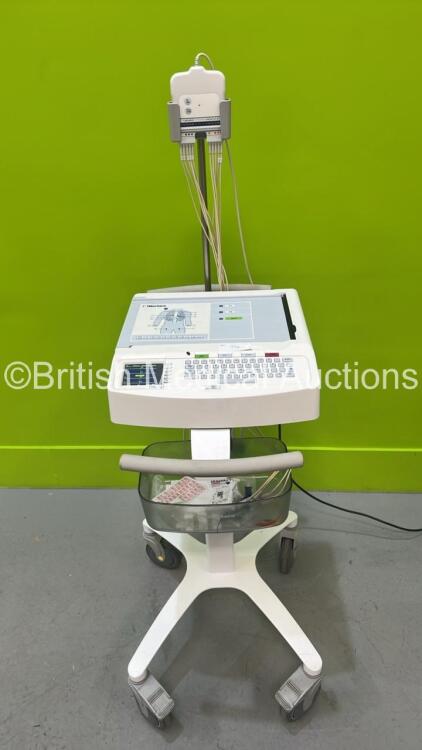 Mortara ELI 250c ECG Machine on Stand with 10 Lead ECG Leads (Powers Up) *115050243737*