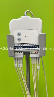 Mortara ELI 250c ECG Machine on Stand with 10 Lead ECG Leads (Powers Up) *115050243737* - 3