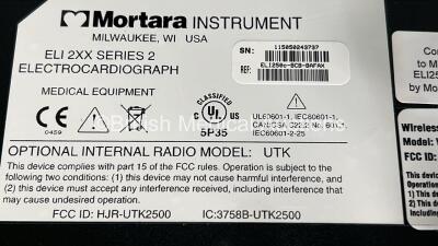 Mortara ELI 250c ECG Machine on Stand with 10 Lead ECG Leads (Powers Up) *115050243737* - 4