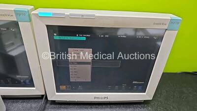 3 x Philips IntelliVue MP70 Patient Monitors (All Power Up) - 3