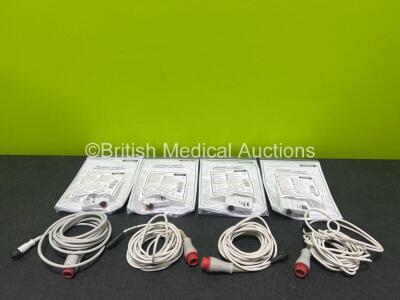 4 x Smiths Medical LogiCal MX960P1 Pressure Transducers with 4 x Cables