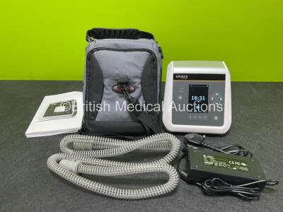 Breas Vivo 3 Ventilator Including Power Supply and Accessories in Carry Bag *Mfd 2020* (Powers Up) *SN D070465*