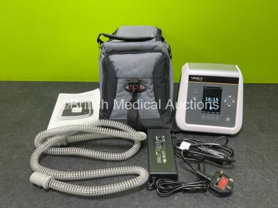 Breas Vivo 3 Ventilator Including Power Supply and Accessories in Carry Bag *Mfd 2020* (Powers Up) *SN D070465*