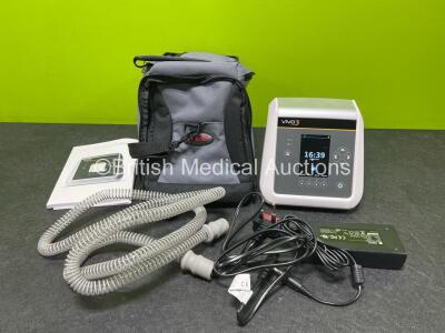 Breas Vivo 3 Ventilator Including Power Supply and Accessories in Carry Bag *Mfd 2020* (Powers Up) *SN D100191*