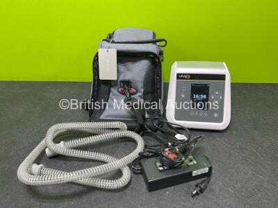 Breas Vivo 3 Ventilator Including Power Supply and Accessories in Carry Bag *Mfd 2020* (Powers Up) *SN D110192*