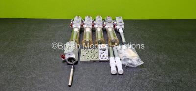 Mixed Lot Including 6 x Globetrotter Expiratory Blocks and Spare Parts (2 x Incomplete - See Photos) and Large Quantity of GE Ref 20141332-001 USB Remotes