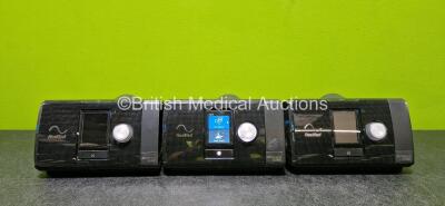 3 x ResMed Airsense 10 Autoset CPAP Units *Mfd 1 x 2021* with 1 x Power Supply (All Power Up, 1 x Missing Humidifier Chamber and 2 x Missing Labels - See Photos)