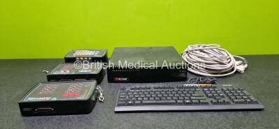 Job Lot Including 1 x XLTEK Digital Box (Powers Up) with 1 x XLTEK Protektor IOM Acquisition Breakout Box, 1 x XLTEK Protektor IOM Stimulator Box 1, 1 x XLTEK Protektor IOM Stimulator Box 2, 1 x Keyboard and 3 x Cables