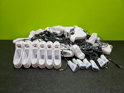 Large Quantity of Welch Allyn Braun Pro 6000 Docks and Large Quantity of HS-1RS U Remotes