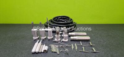 Job Lot Including 2 x Howmedica Surgical Handpieces, 7 x Various Attachments and 3 x Hoses