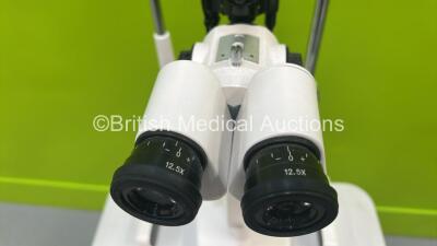 Modop YZ5FI Slit Lamp with Binoculars, 2 x 12,5x Eyepieces and Chin Rest on Motorized Table (Powers Up with Good Bulb) - 3