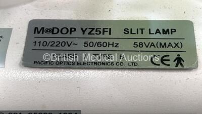 Modop YZ5FI Slit Lamp with Binoculars, 2 x 12,5x Eyepieces and Chin Rest on Motorized Table (Powers Up with Good Bulb) - 8