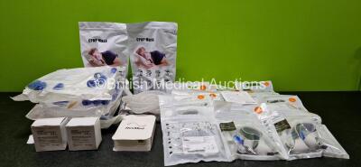 Job Lot Including 20 x Philips Respironics AC611 High-Flow Nasal Cannulas, 2 x CPAP Masks ZW-FA-02B, 1 x ResMed AirFit P10 Nasal Pillow System, 2 x Tubings, 2 x Boxes of Vadi Breathing Circuit Bacterial Filters and 3 x Breathing Circuit