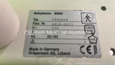 Drager Infant Resuscitaire 8000 with RH600 (Powers Up - Incomplete) *ARLB-0013* - 5