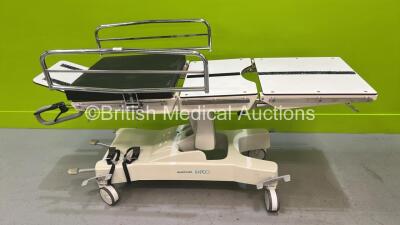 Merivaara Rapido Patient Trolley with 1 x Cushion (Hydraulics Tested Working)